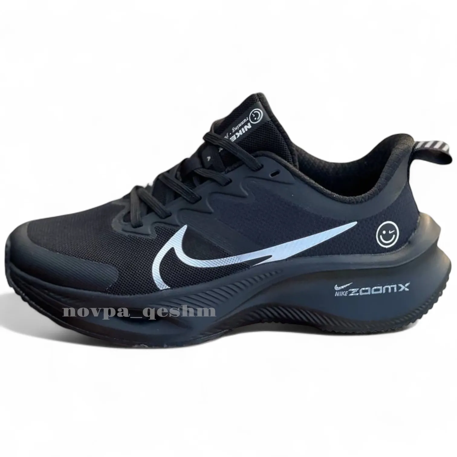 کتونی نایک زوم ایکس طرح لبخند تمام مشکی ویتنام Nike Zoom X