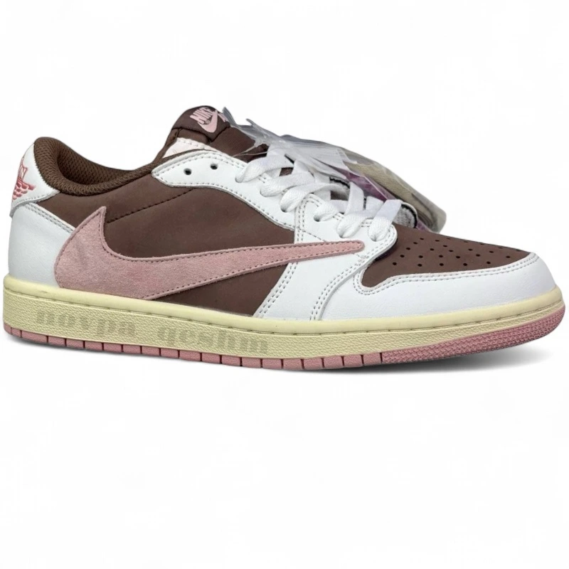 کتونی نایک ایر جردن تراویس اسکات Nike Air Jordan Travis Scott صورتی قهوه ای