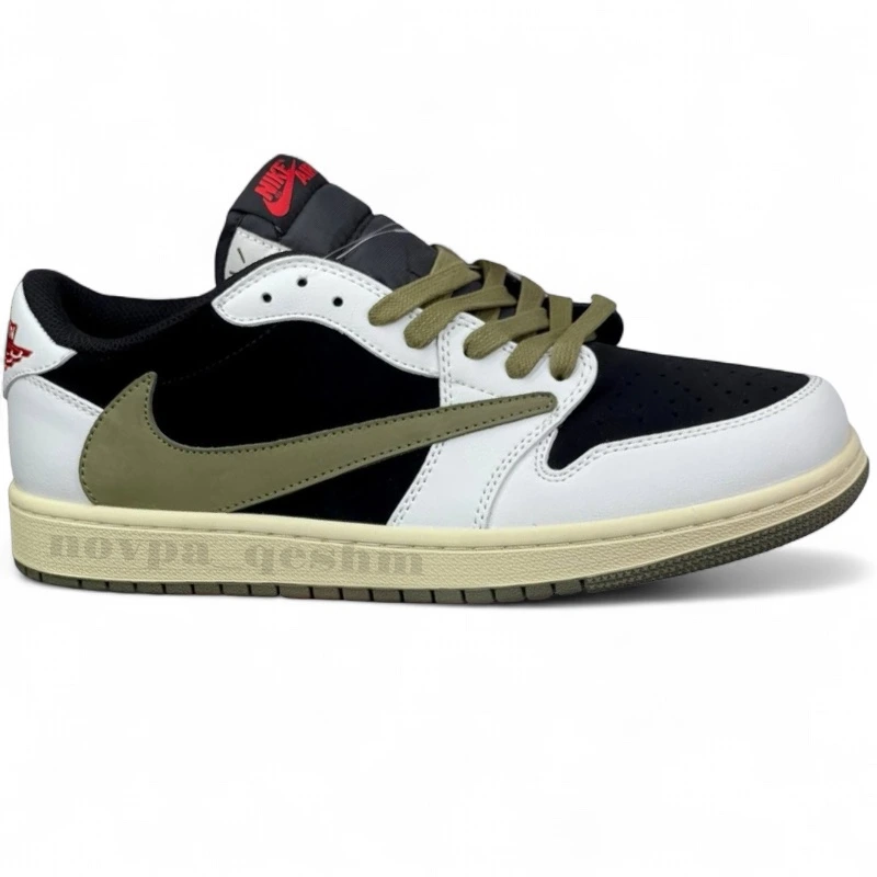 کتونی نایک ایر جردن تراویس اسکات Nike Air Jordan Travis Scott سفید قهوه ای