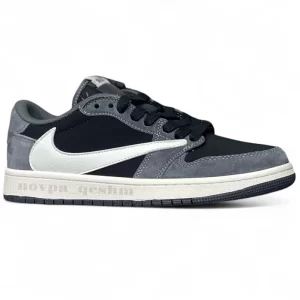 کتونی نایک ایر جردن تراویس اسکات Nike Air Jordan Travis Scott سفید طوسی