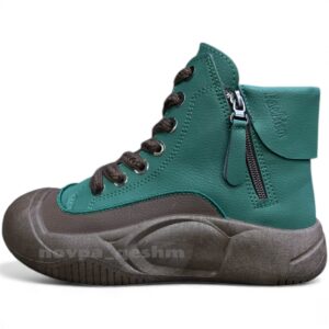 نیم بوت زیپ دار ضدآب zip ankle boots سبز