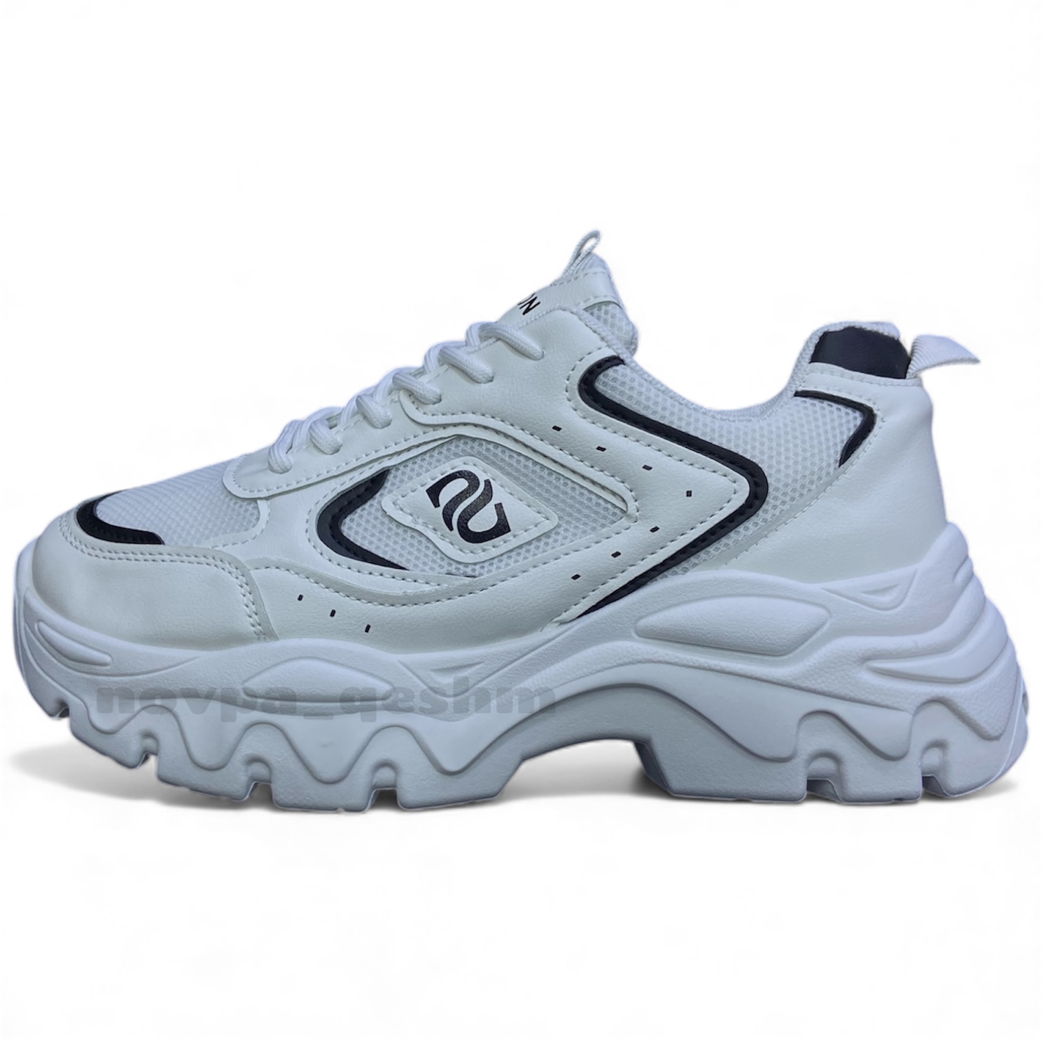 کفش کتونی لژدار جدید زنانه فشن trimmed sneakers مشکی