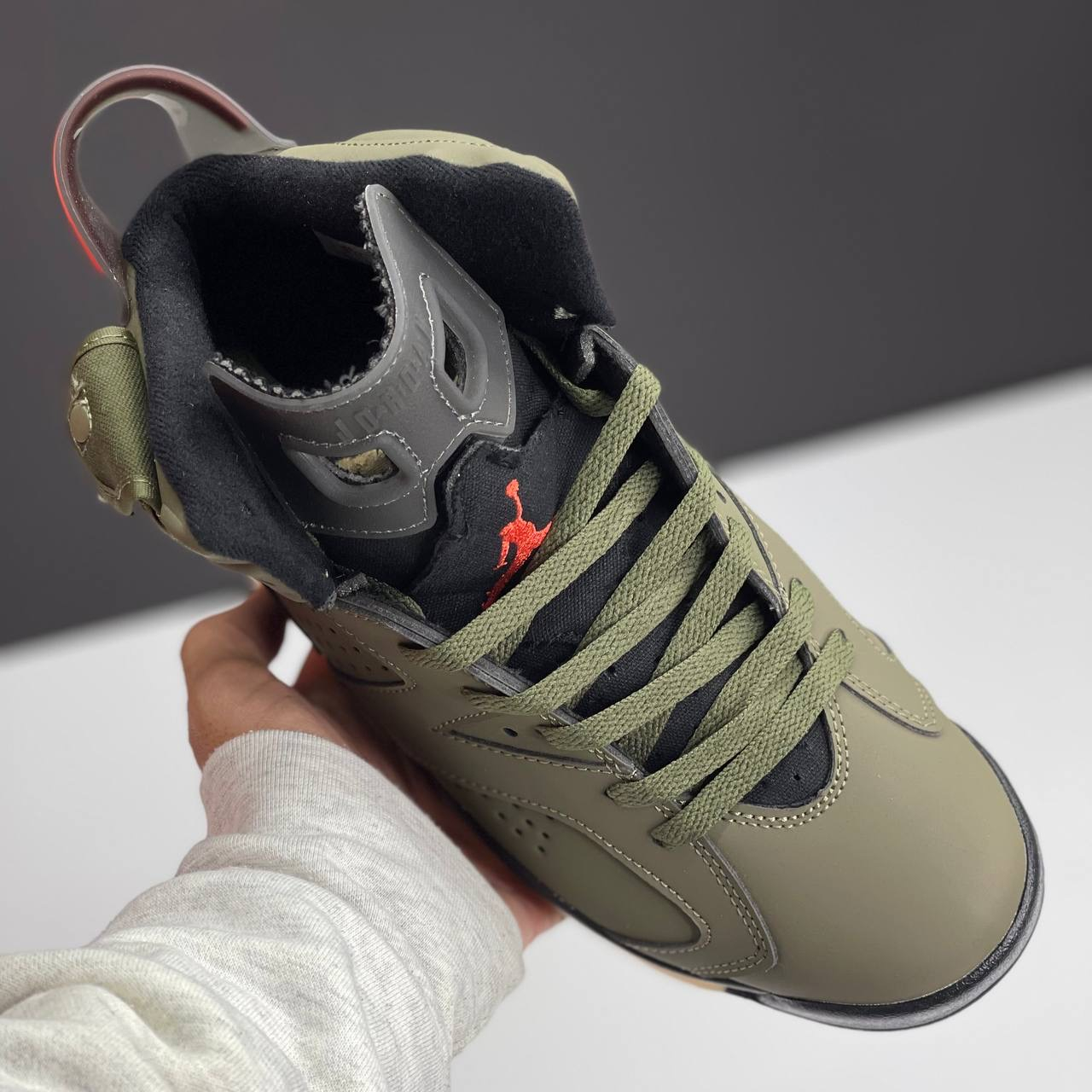کفش کتونی نایک ایر جردن ۶ تراویس اسکات الیو - Nike Air Jordan 6 Travis Scott Olive