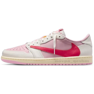کفش کتونی نایک ایر جردن 1 لو تراویس اسکات شای پینک NIKE AIR JORDAN 1 TRAVIS SCOTT Shy pink صورتی