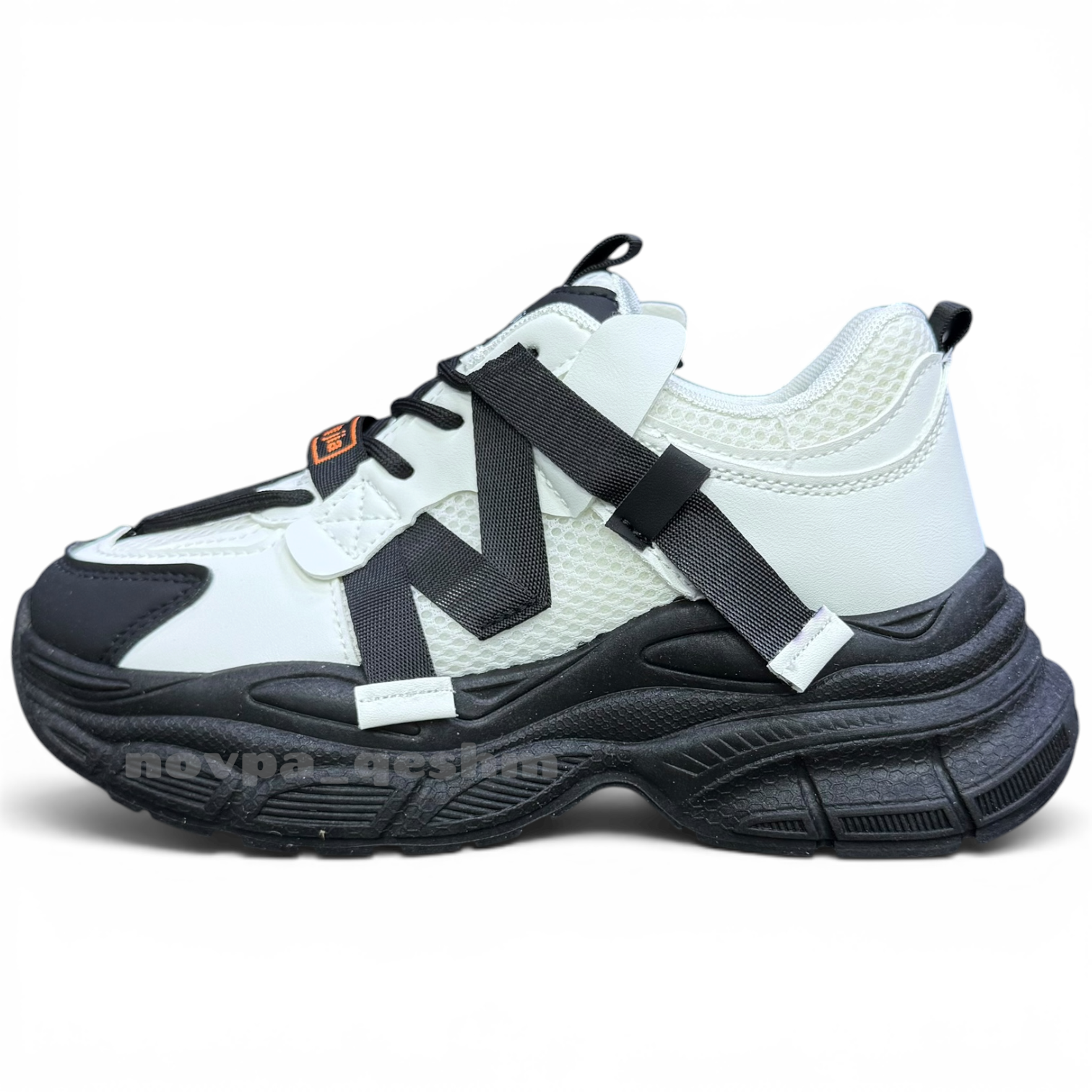 کتونی اسپرت لژدار طبی زنانه مدل مارینا | کفش فانتزی راحتی Marina womens platform sneakers سفیدمشکی