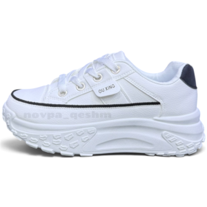 کفش کتونی فانتزی زنانه طبی لژدار Platform sneakers High Heel سفید