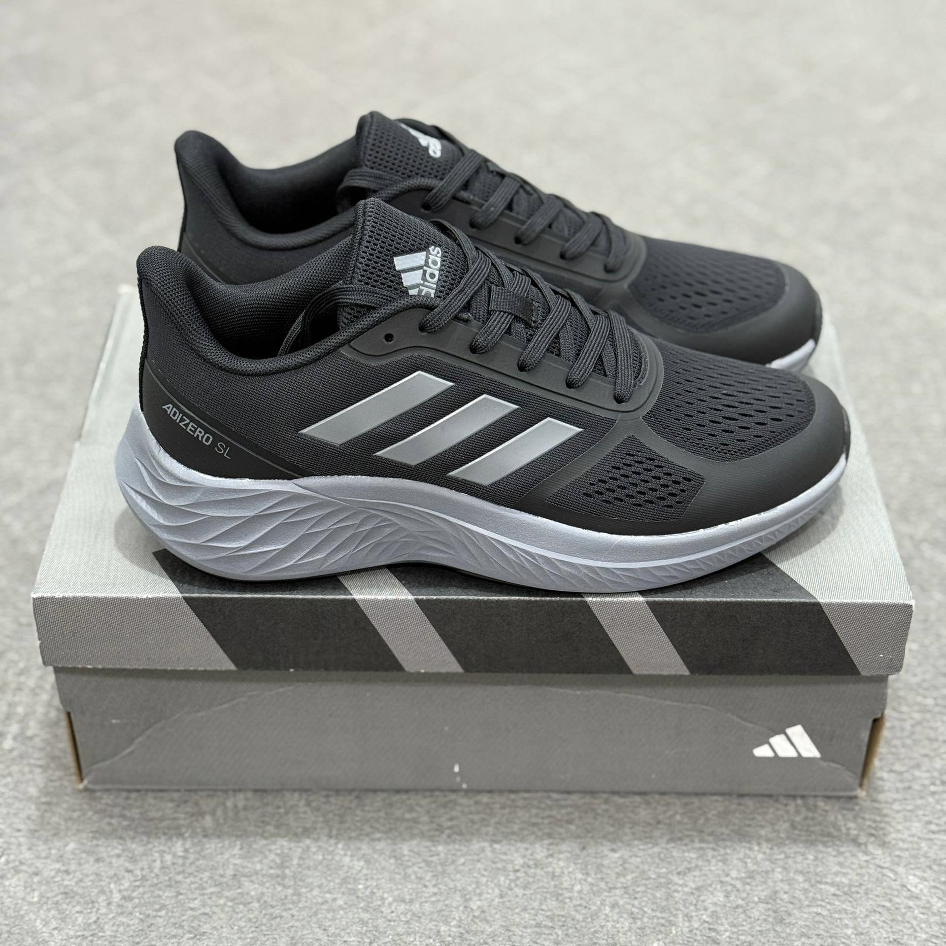 کفش کتونی مردانه آدیداس آدیزیرو اس ال Adidas Adizero SL Running Shoes مشکی طوسی