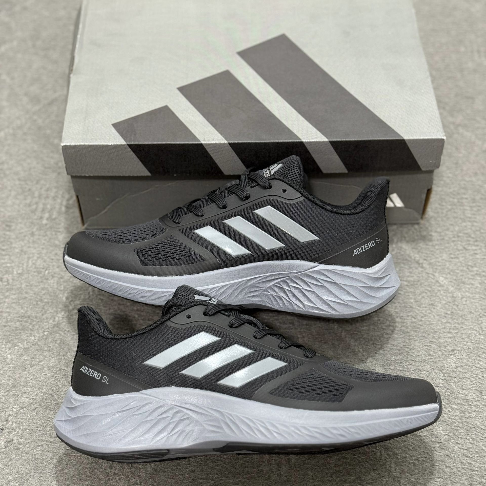 کفش کتونی مردانه آدیداس آدیزیرو اس ال Adidas Adizero SL Running Shoes مشکی طوسی