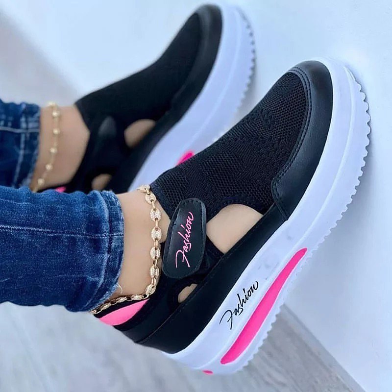 صندل لژدار زنانه Fashion Sandal Platform مشکی