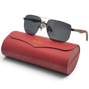 عینک آفتابی کارتیر دسته چوب Cartier Sunglasses CT0281s مشکی
