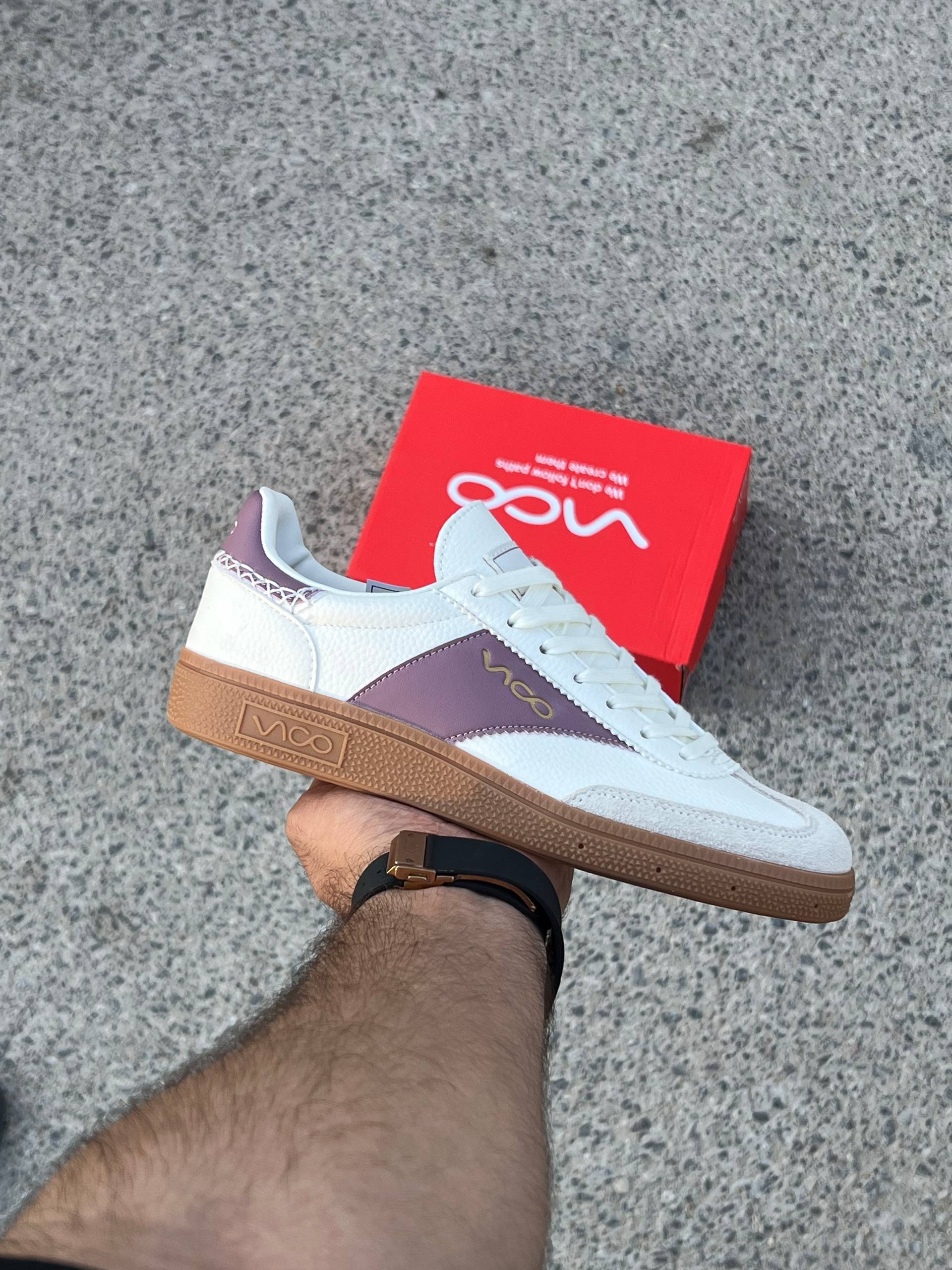کتونی ونس زنانه رترو ویکو Women's Vans Vico سفید بنفش