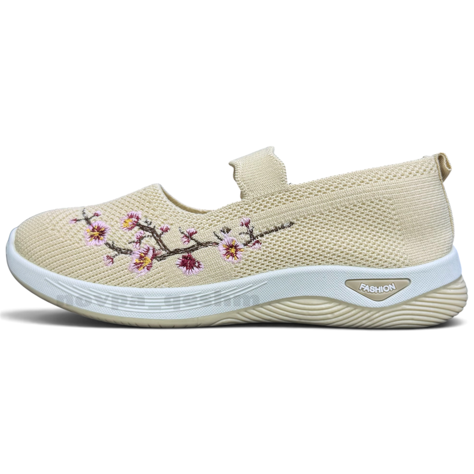 کفش صندل تابستانه گلدار زنانه Women's Summer Sandal کرم