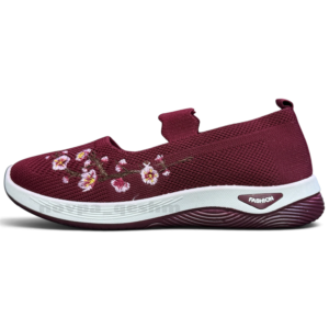 کفش صندل تابستانه گلدار زنانه Women's Summer Sandal زرشکی
