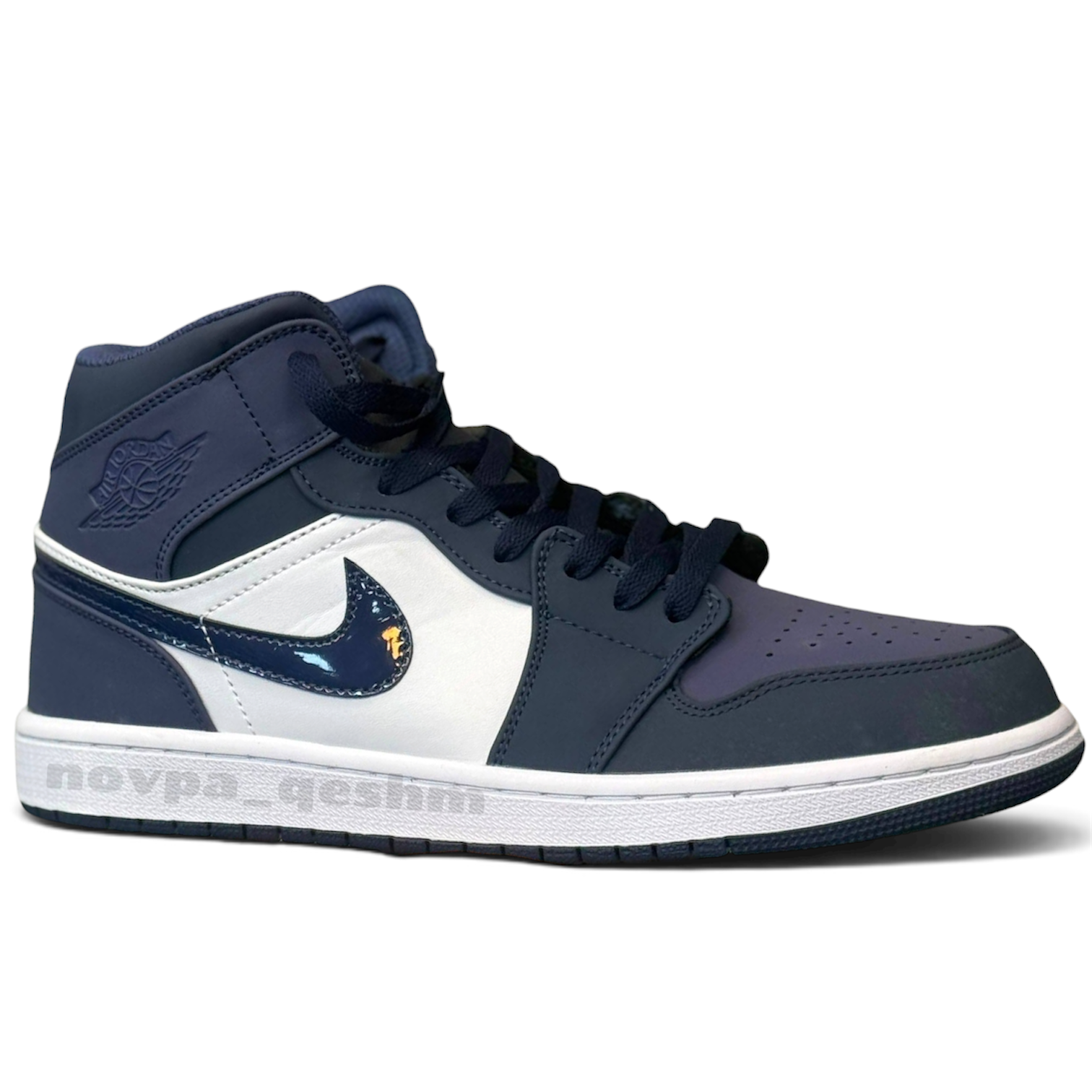 کفش کتونی زنانه و مردانه ساقدار نایک ایر جردن 1 بنفش ابسیدان Nike air jordan 1 Obsidian Sanded Purple بنفش