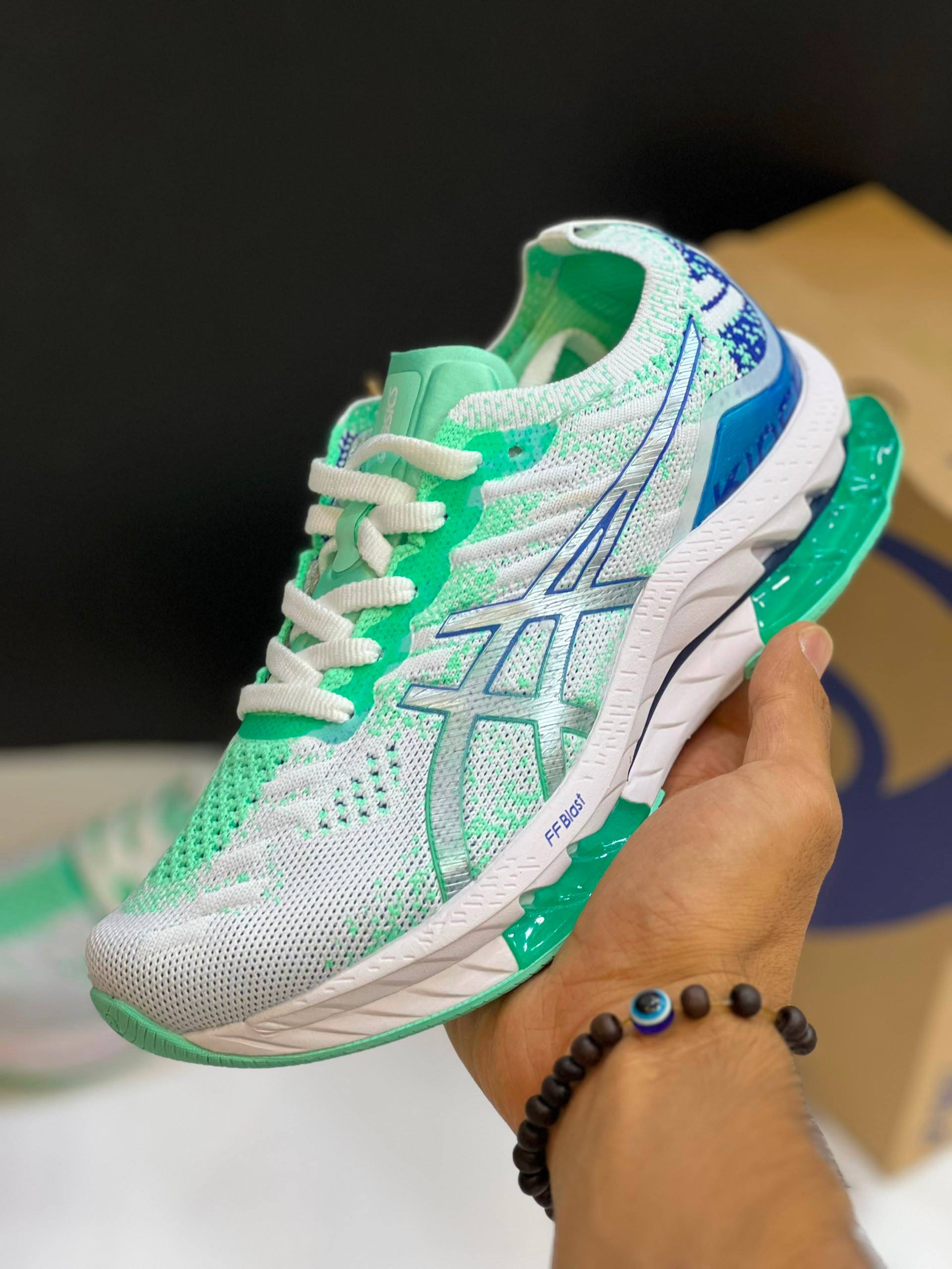 کفش کتونی زنانه اسیکس ژل کینسی بلاست Asics Gel Kinsei Blast سفید سبز
