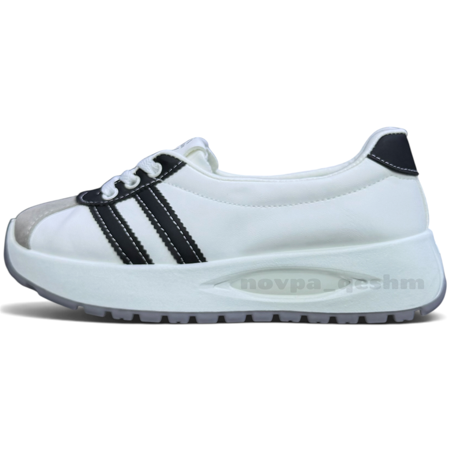 کفش کتونی فانتزی زنانه لژدار عروسکی Women's Platform sneakers مشکی