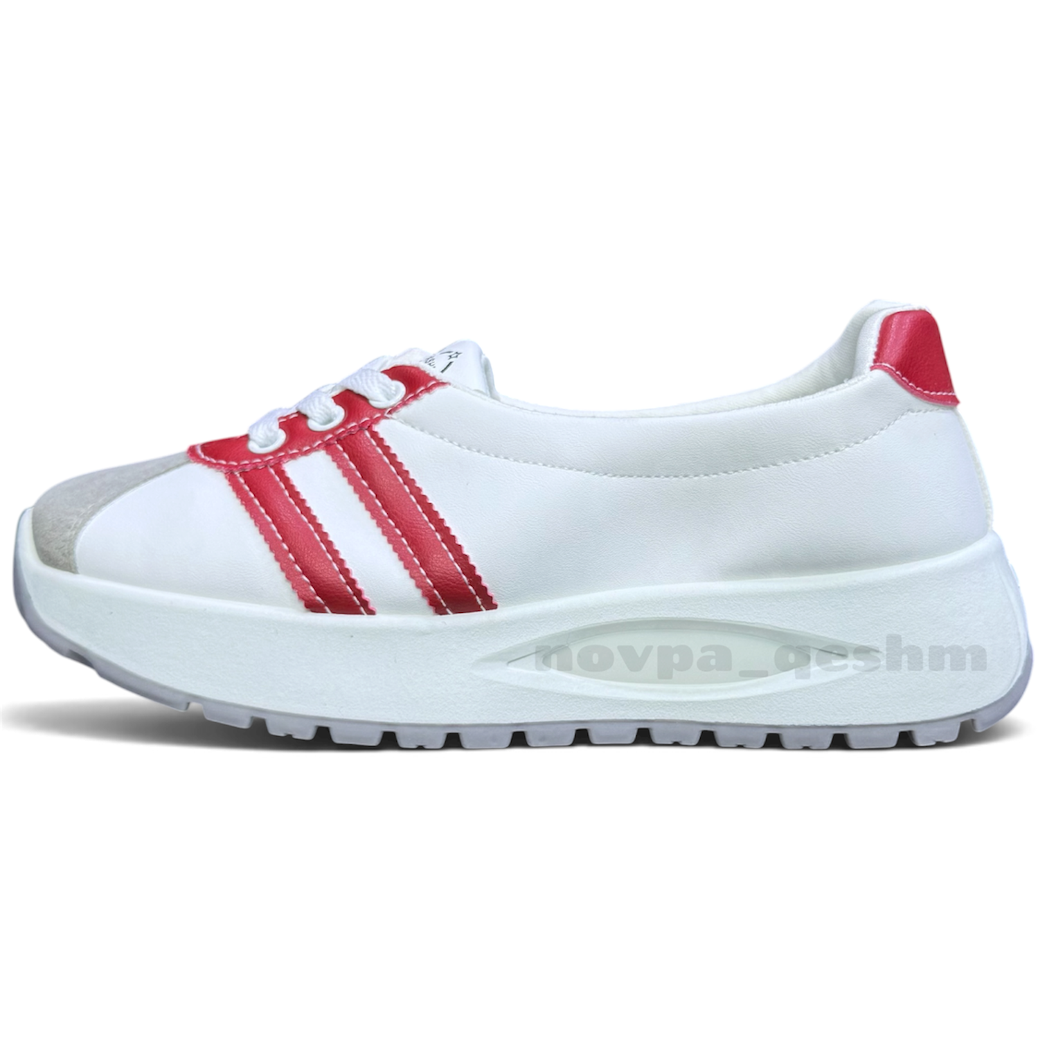 کفش کتونی فانتزی زنانه لژدار عروسکی Women's Platform sneakers قرمز