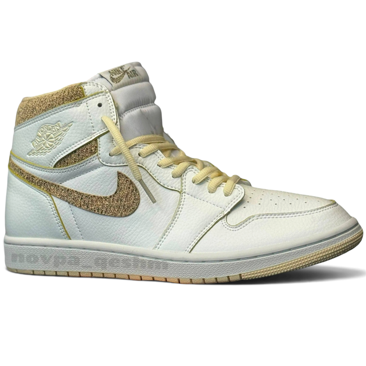 کفش کتونی مردانه ساقدار نایک ایر جردن 1 طرح نیجریه Nike air jordan 1 Retro OG Vibrations Of Naija سفید