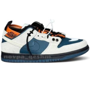 کفش کتونی مردانه نایک اس‌بی دانک لو پرو کیکس اجدر Nike SB Dunk Low Pro x Kiks x Ejder طوسی نارنجی