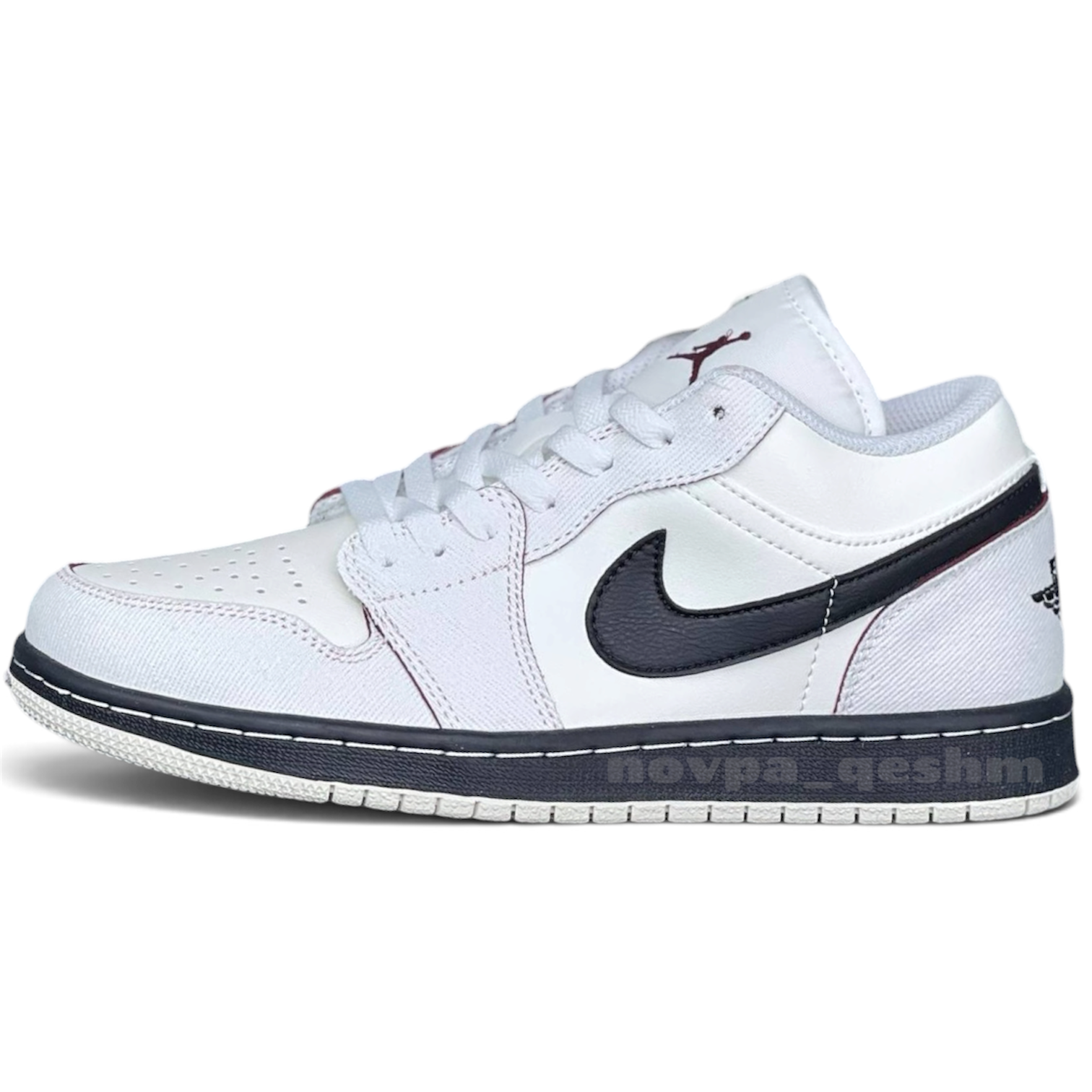 کفش کتونی مردانه نایک ایر جردن 1 لو Nike Air Jordan1 Low Men's Shoes سفید مشکی