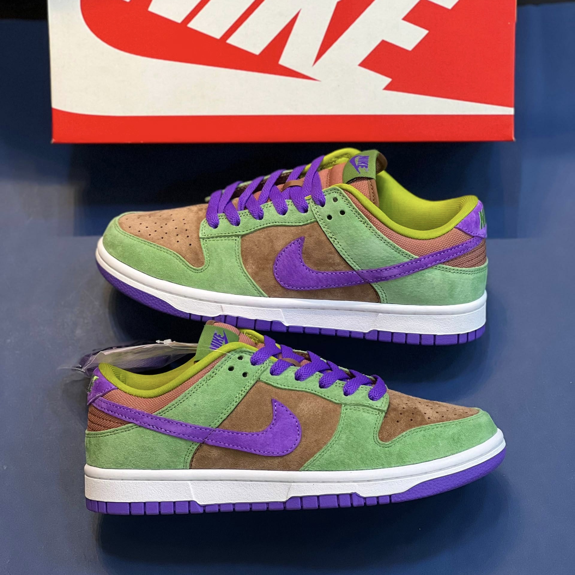کفش کتونی مردانه نایک دانک لو اس پی وینیر Nike Dunk Low SP Veneer سبز بنفش