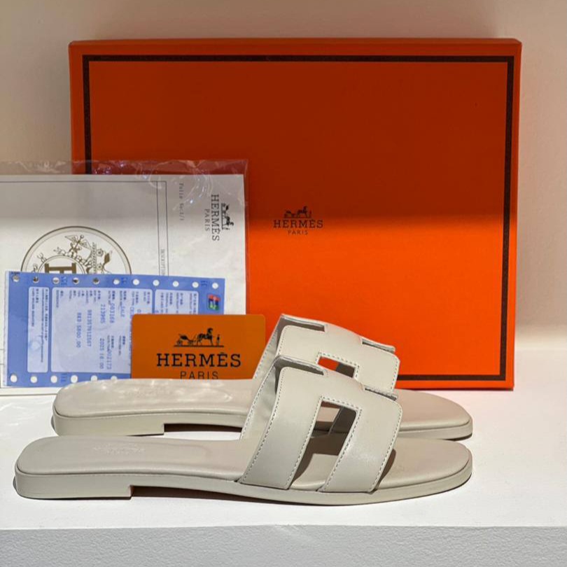 صندل زنانه هرمس اوران Hermès Oran Sandals طوسی