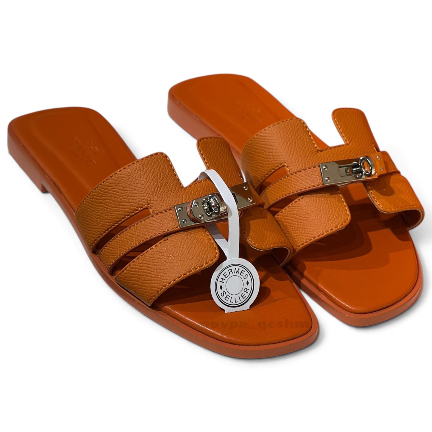 صندل زنانه هرمس کلی Hermès Kelly Sandals نارنجی