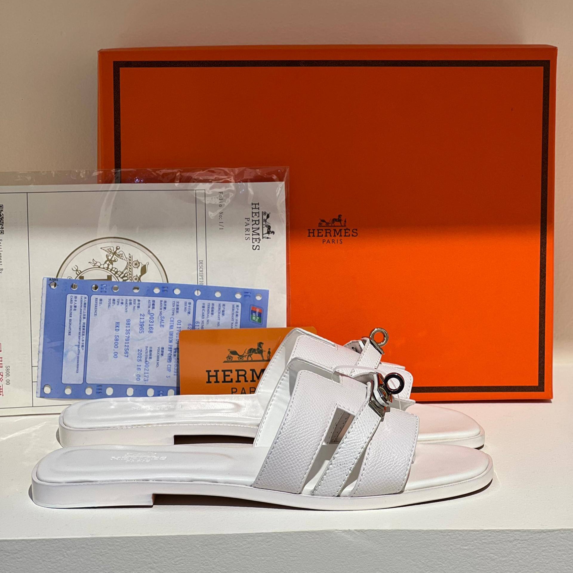 صندل زنانه هرمس کلی Hermès Kelly Sandals سفید