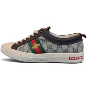 کتونی ونس کلاسیک مردانه گوچی Men's Gucci Classic Vans طوسی