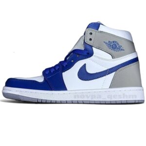 کفش کتونی زنانه و مردانه ساقدار نایک ایر جردن 1 Nike air jordan 1 High سرمه ای طوسی