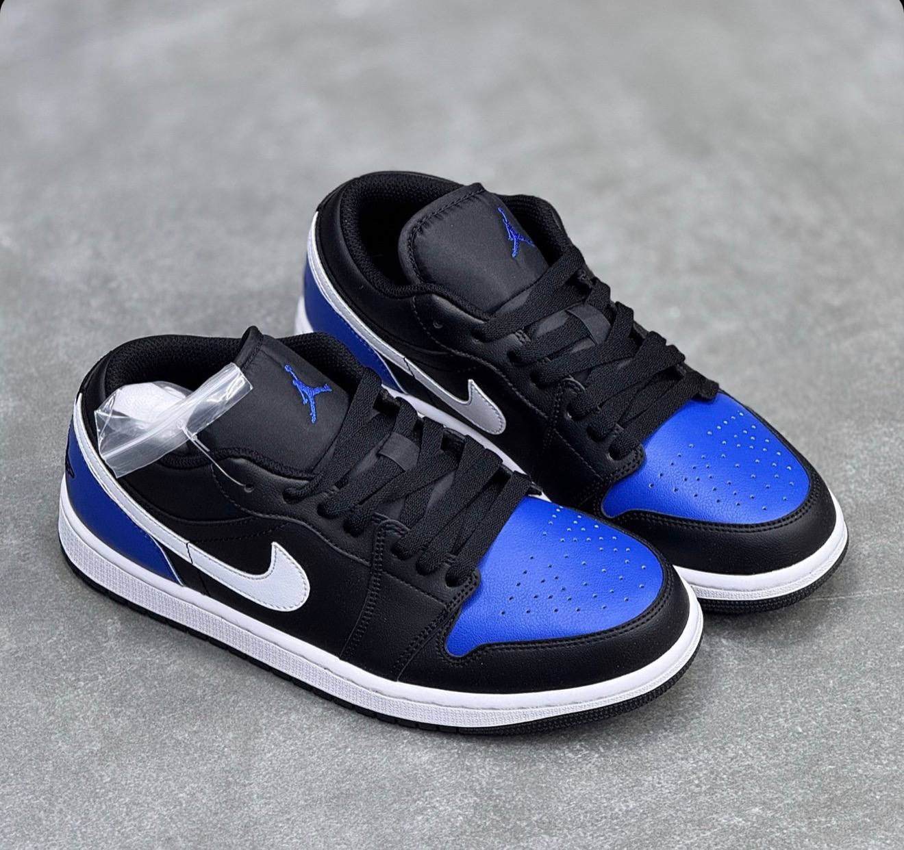 کفش کتونی زنانه و مردانه نایک ایر جردن 1 بلک رویال | NIKE AIR JORDAN 1 Low Black Royal Toe